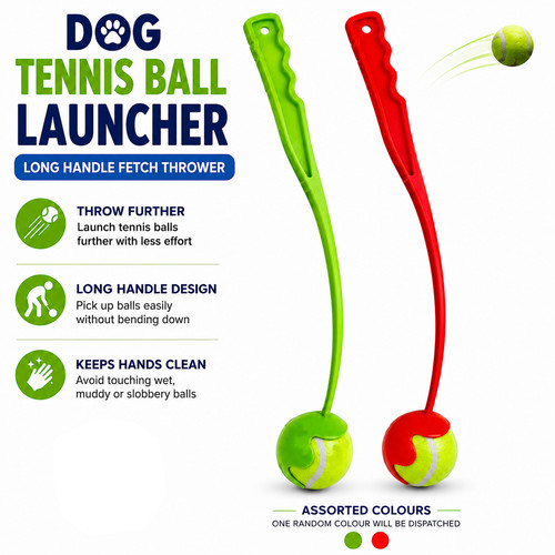Dog tennis ball - tennis, launcher