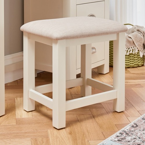 Painted stool with fabric - with, seat