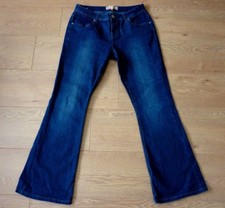 24/7 Authentic Denim Jeans Ladies Bootcut Blue Size UK 10S