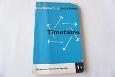 Sept 1964 Bristol Omnibus Bus Timetable with Map Country Services