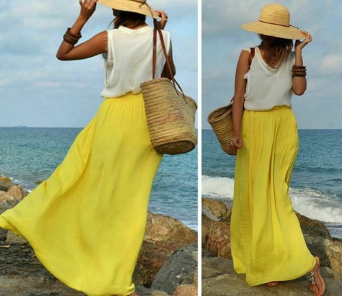 Zara long skirt - long, flowing
