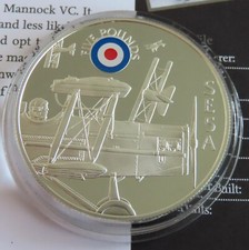 THE SE5a 2008 ST HELENA & ASCENSION SILVER PROOF £5 WITH COA - RAF