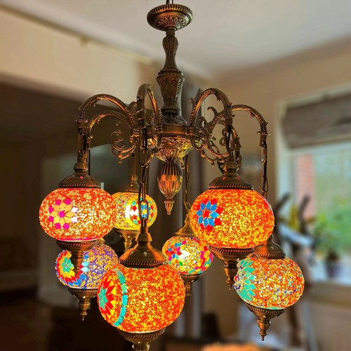 Turkish mosaic chandelier - mosaic, 10