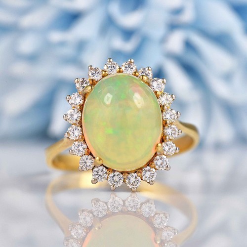 Natural ethiopian opal ring - natural,