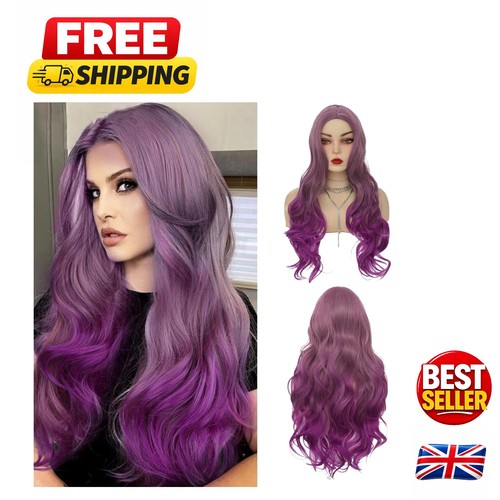 Adjustable ombre purple curly - adjustable,
