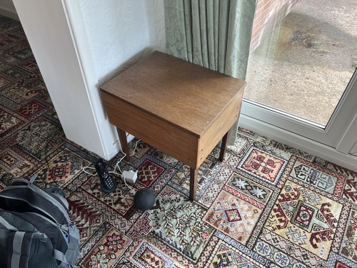 Mid century teak sewing box - teak,