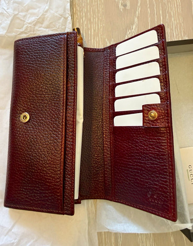 Gucci burgundy leather snap - gucci,
