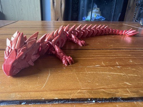 Articulated red dragon - red,