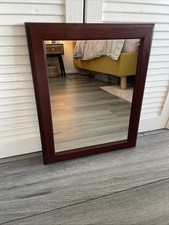 Mahogany wooden wood mirror