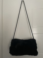 Fabulous Faux Fur Black Muff With Cord BNWOT