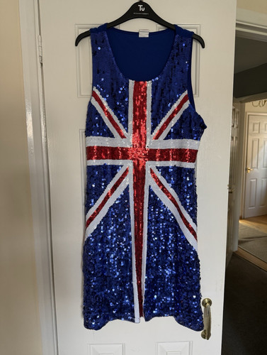 Sequinned british flag union - sequinned,