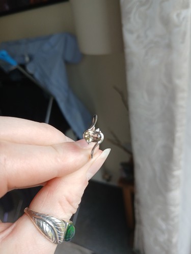 Oval smokey quartz ring - ring, 925