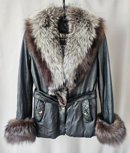 Vintage leather jacket - leather,