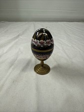 Beautiful Trinket Box Hinged Colourful Egg Shaped