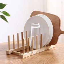 Wooden Dish Rack Stand Holder