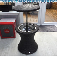 Ice Bucket Table Round Rattan