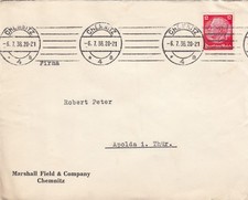 Chemnitz, Envelope 1936, Marshall Field & Company