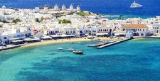 Greece Mykonos Island Greek Holiday Destination Canvas Pictures Wall Art Prints 