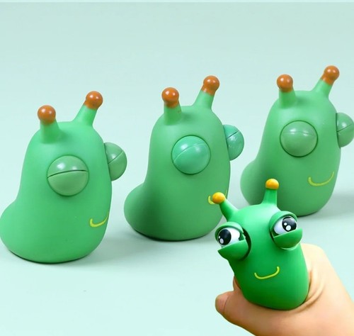 3pcs green worm fidget toy - worm,