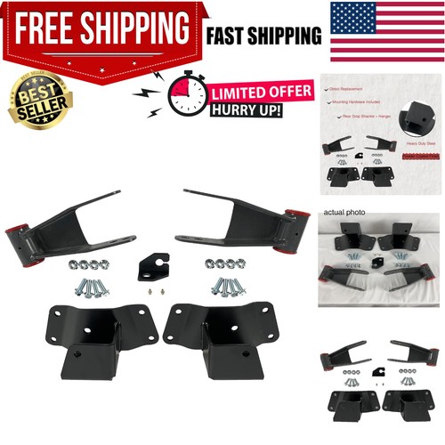 Rear drop kit shackles - w/shackles, &