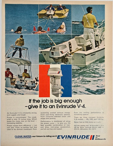1972 evinrude outboard - evinrude, v-4