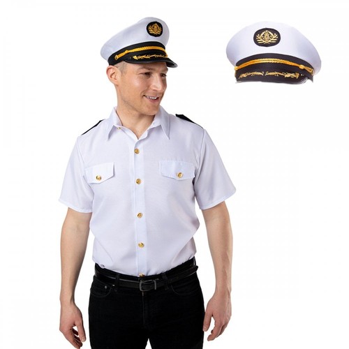 Mens captain white shirt - captain,