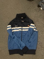 Ellesse Track Top In Blue White And Navy Men’s Size Large Small Traces Of Wear