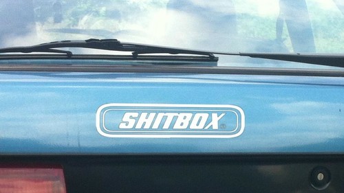Shitbox matchbox sticker - shitbox,