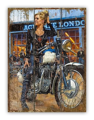 Motorcycle woman ace cafe - woman, "