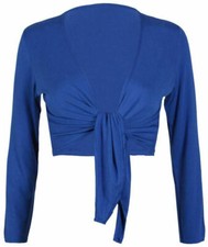 WOMENS PLAIN TIE KNOT SHRUG