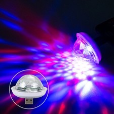 Mini LED Car Interior Atmosphere Lamps Disco Ball Decor USB Lights Accessories