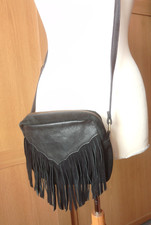 Black suede tassle shoulder /