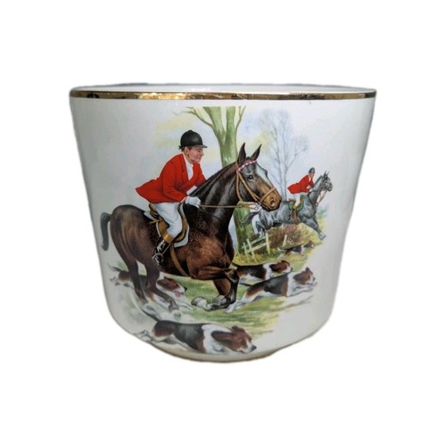 Vintage planter pot - planter, equestrian
