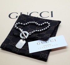 Genuine GUCCI Dog Tag Toggle