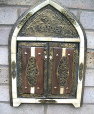SUPERB  ANTIQUE INLAID INDIAN MIRROR