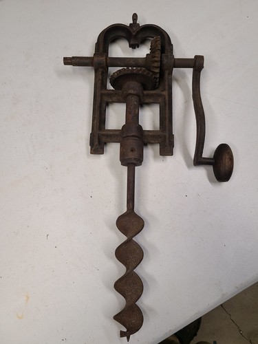 Antique barn beam - drill, press