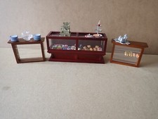 1/12 scale Dolls House Cake shop buns cabinets etc (B941)