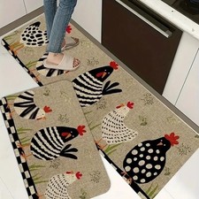 Rooster Chicken Carpet Retro