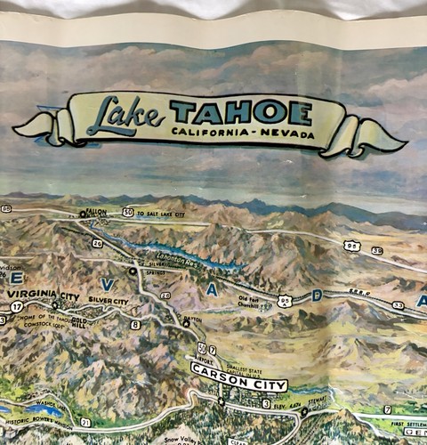 Vintage lake tahoe 1965 - lake,