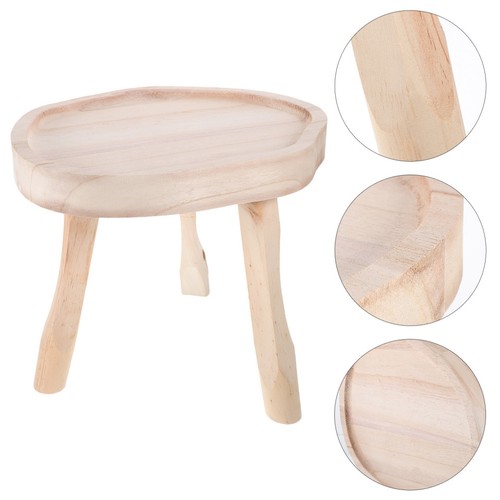 Beige wooden plant pot riser - wooden,