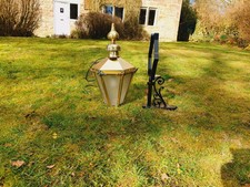 Brass Victorian style wall lamp/light/lantern coach house garden barn outside