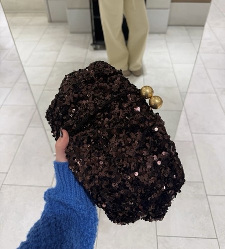Zara sequin clutch bag - clutch, with