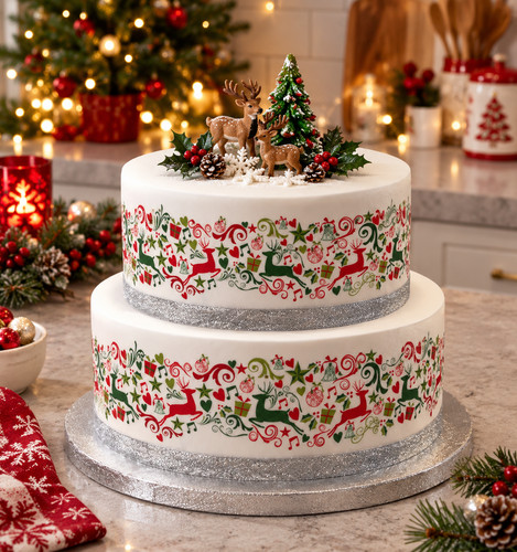 Edible icing cake border - icing,