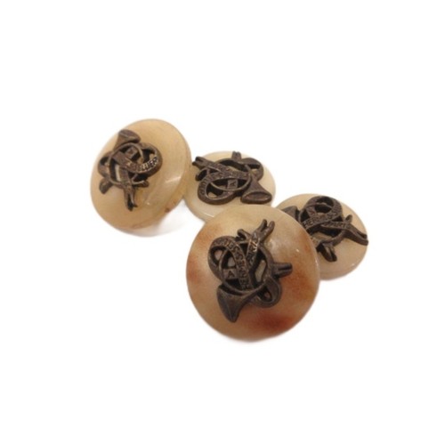Hermes cufflinks buffalo horn - hermes,