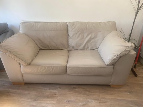 Leather sofa bed - sofa,