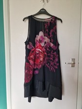 Ted Baker Telbaa Splendour Beach Cover-Up Dress Black  Floral Size S 8-10-12