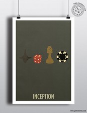 INCEPTION Minimalist Movie Poster Minimal Print by Posteritty Art DiCaprio Totem