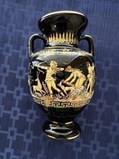 Black Grecian Pottery Urn