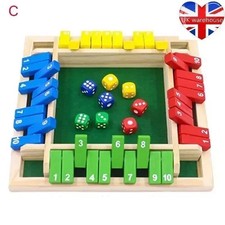 Wooden Dice BoardGame Shut The