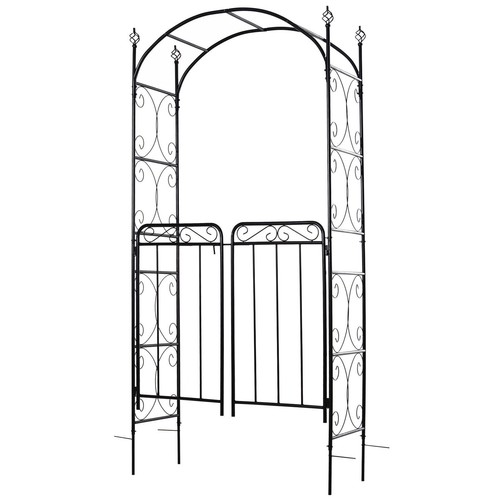 Metal garden arbor - metal,